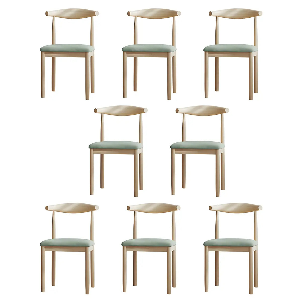 Faux Leather Linen Open Low Back Dining Side Chair Image - 108