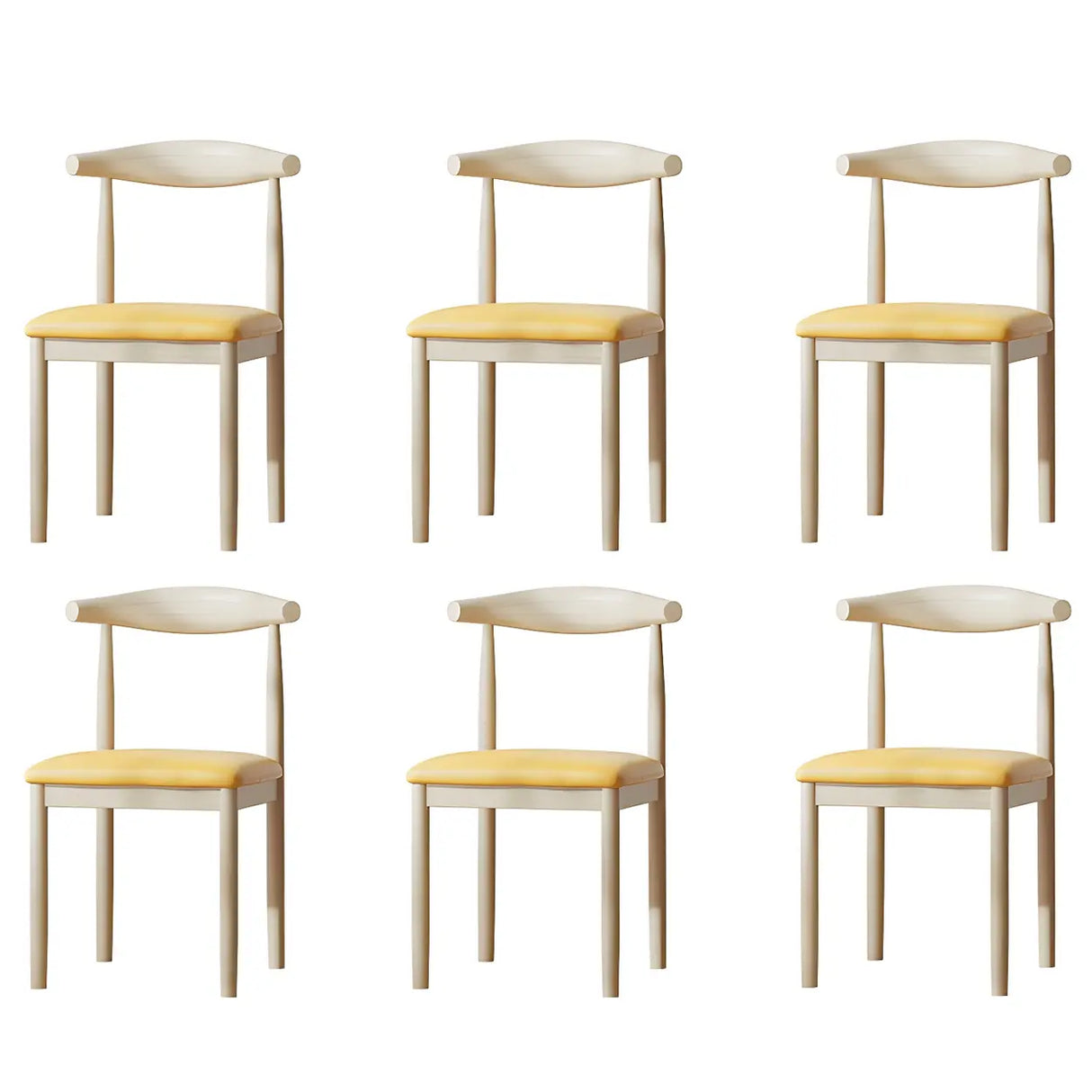 Faux Leather Linen Open Low Back Dining Side Chair Image - 111
