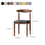 Faux Leather Linen Open Low Back Dining Side Chair Image - 114