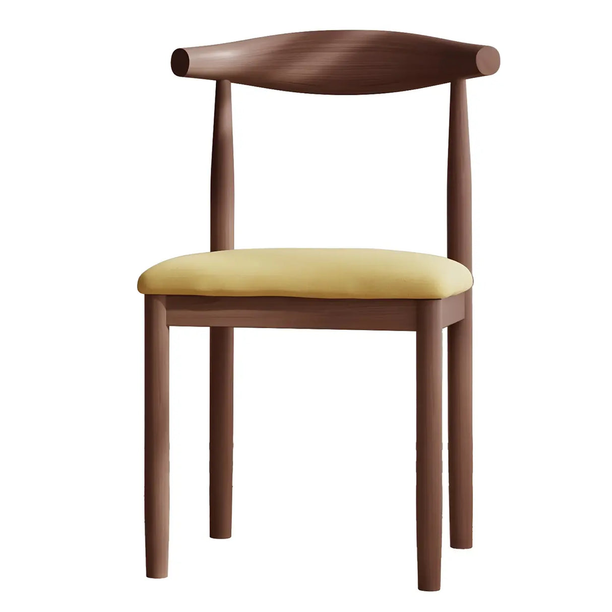 Faux Leather Linen Open Low Back Dining Side Chair Image - 11