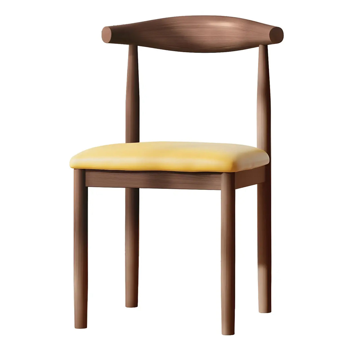 Faux Leather Linen Open Low Back Dining Side Chair Image - 13