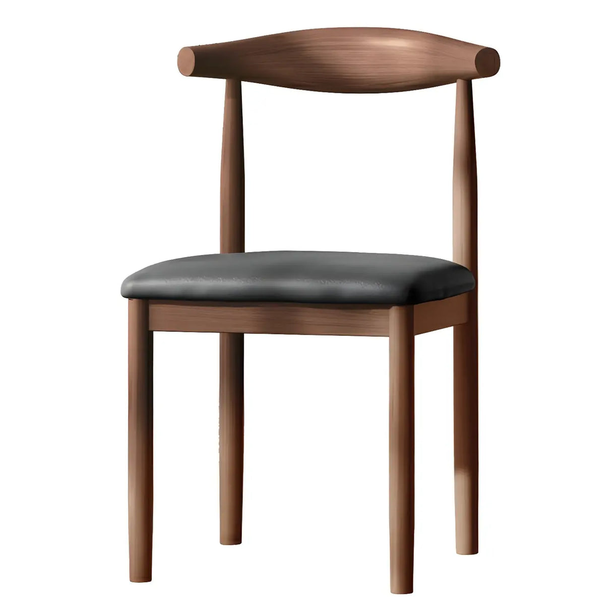 Faux Leather Linen Open Low Back Dining Side Chair Image - 15