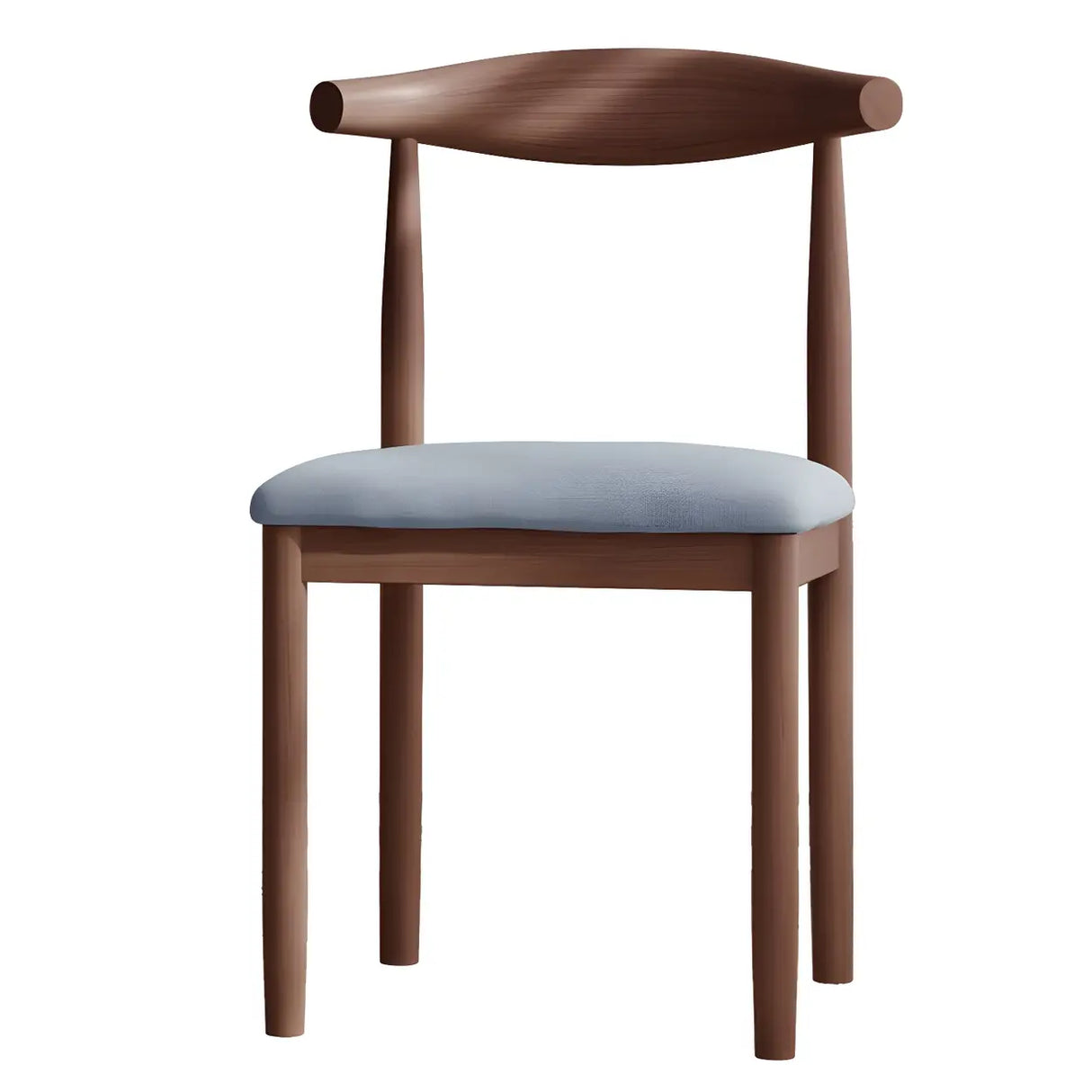 Faux Leather Linen Open Low Back Dining Side Chair Image - 20