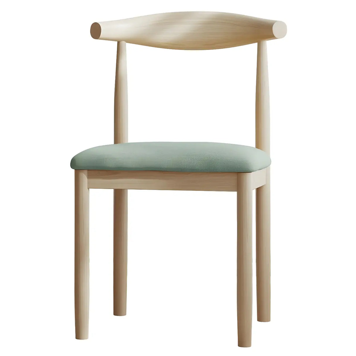 Faux Leather Linen Open Low Back Dining Side Chair Image - 21