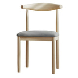 Faux Leather Linen Open Low Back Dining Side Chair Image - 23