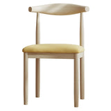 Faux Leather Linen Open Low Back Dining Side Chair Image - 27