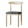 Faux Leather Linen Open Low Back Dining Side Chair Image - 30