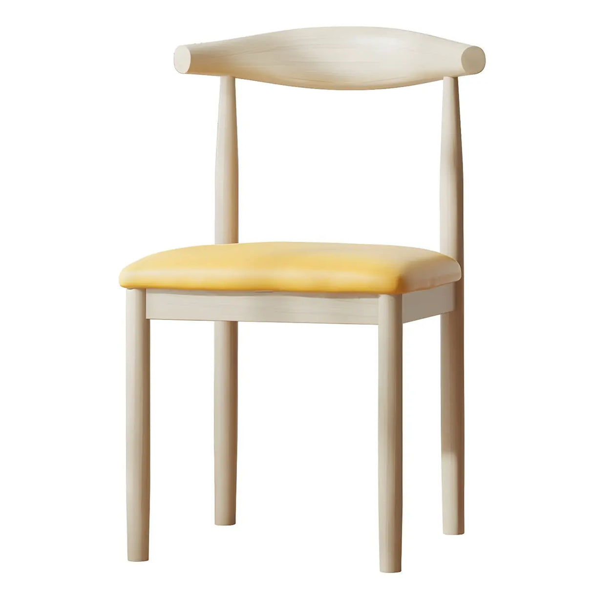 Faux Leather Linen Open Low Back Dining Side Chair Image - 35