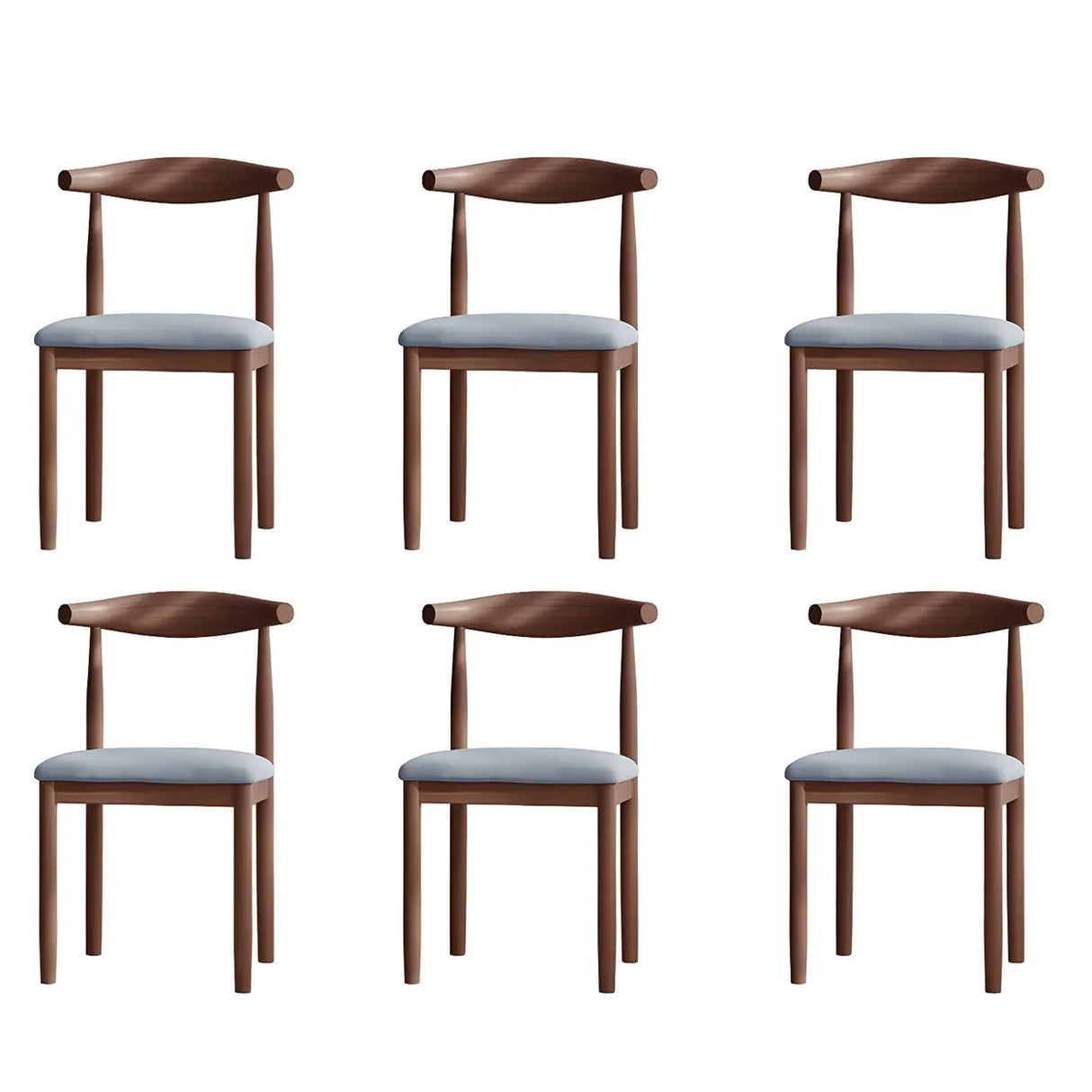 Faux Leather Linen Open Low Back Dining Side Chair Image - 38