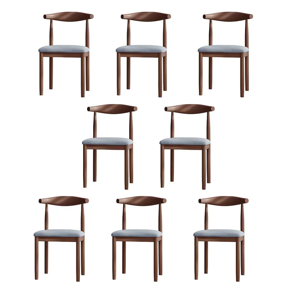 Faux Leather Linen Open Low Back Dining Side Chair Image - 39