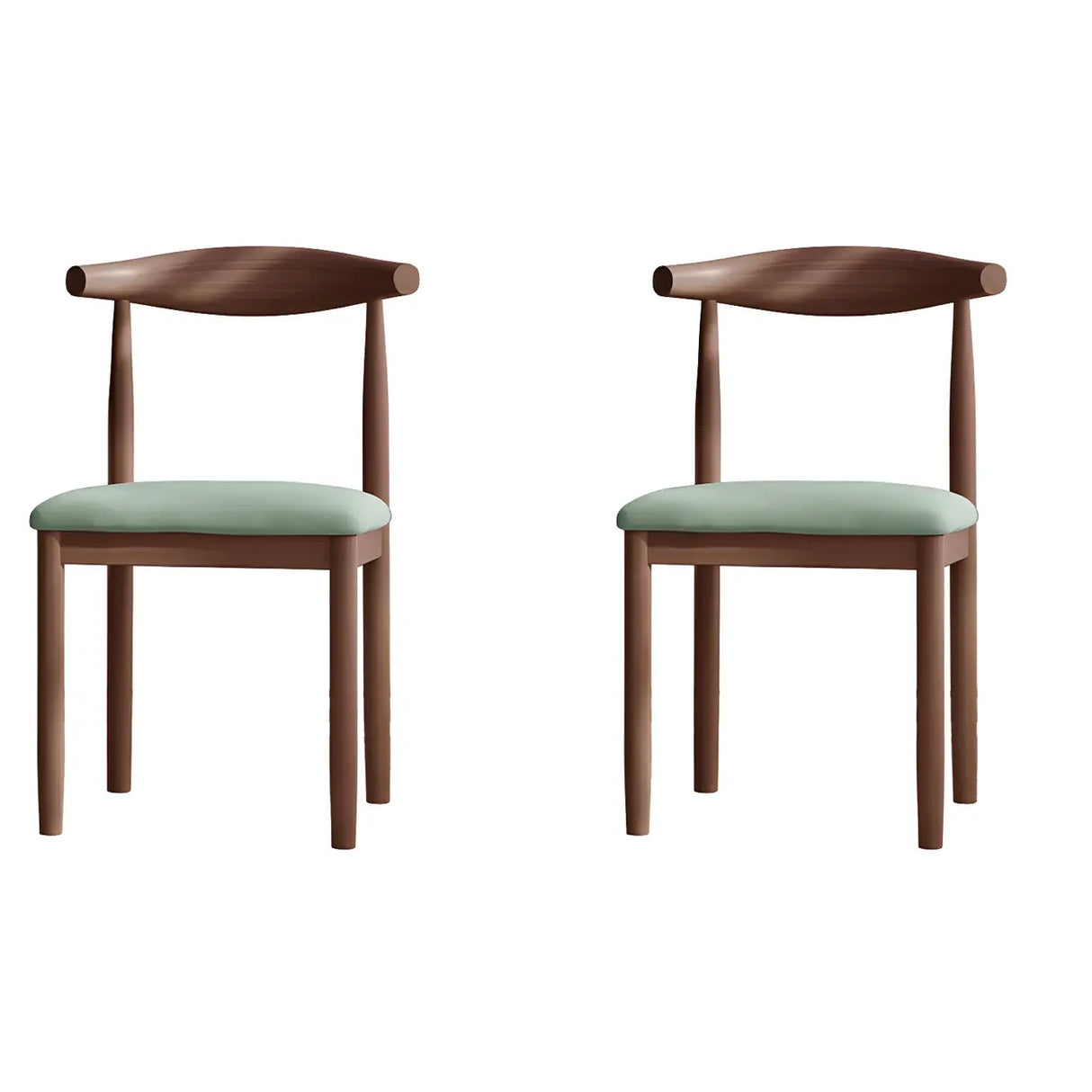 Faux Leather Linen Open Low Back Dining Side Chair Image - 40