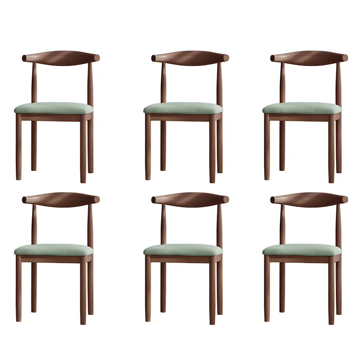 Faux Leather Linen Open Low Back Dining Side Chair Image - 42