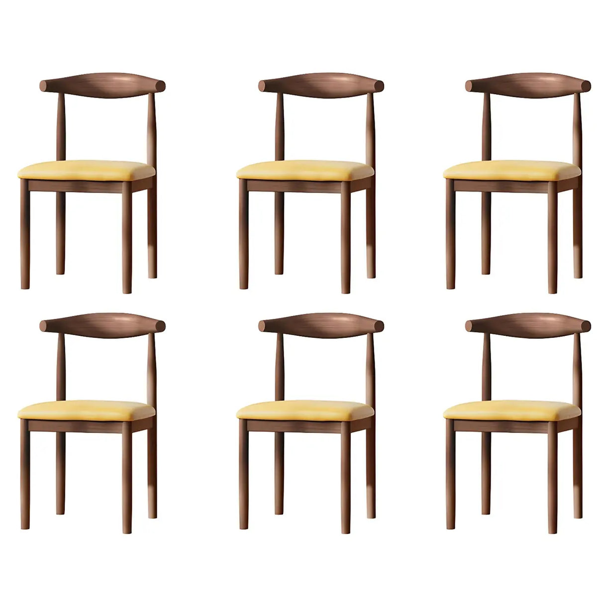 Faux Leather Linen Open Low Back Dining Side Chair Image - 46