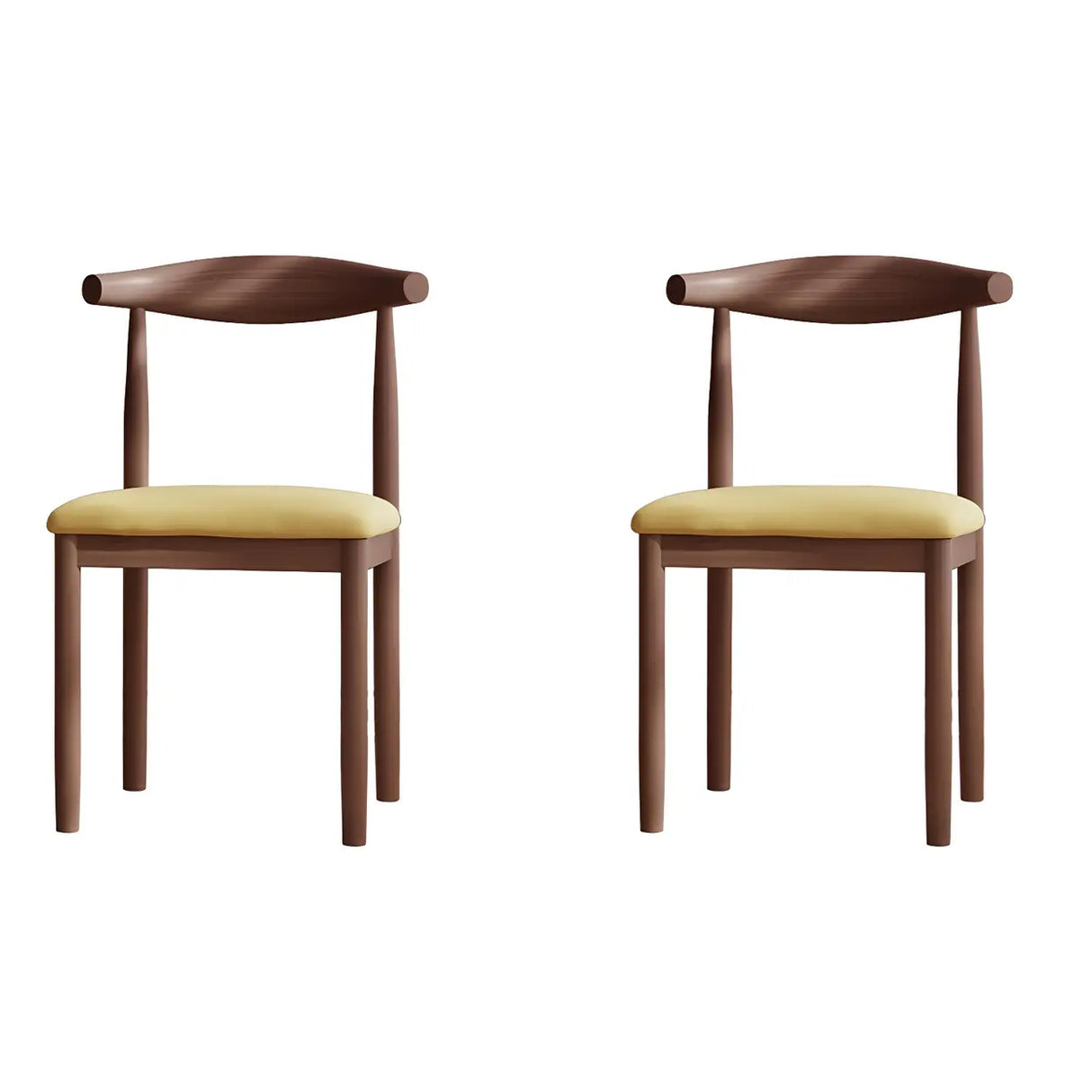 Faux Leather Linen Open Low Back Dining Side Chair Image - 48