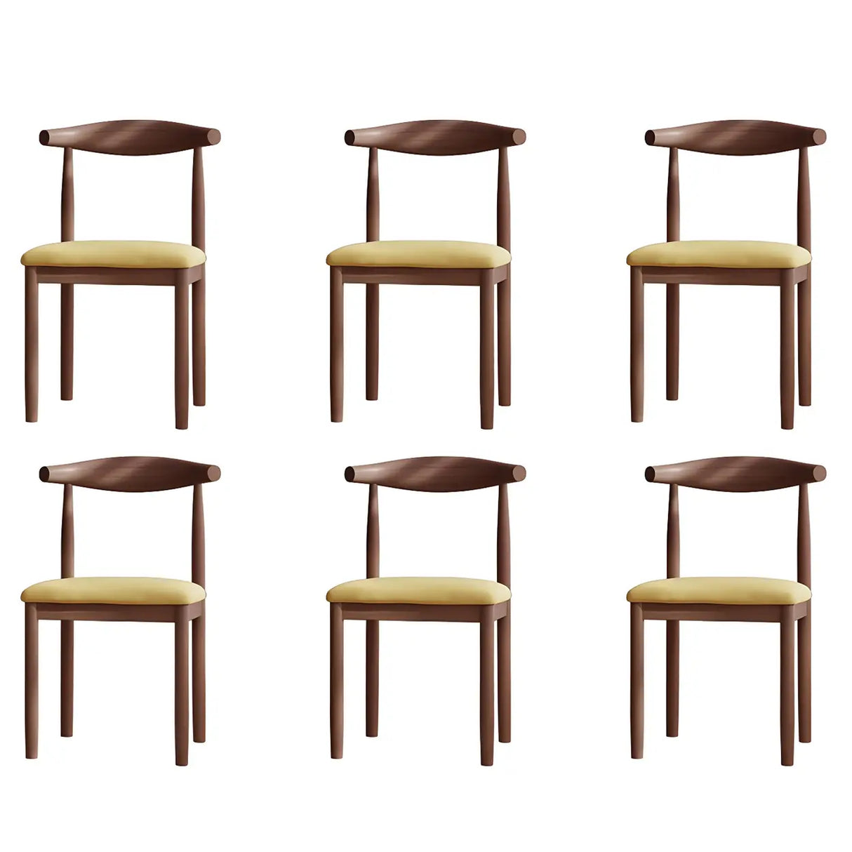 Faux Leather Linen Open Low Back Dining Side Chair Image - 50