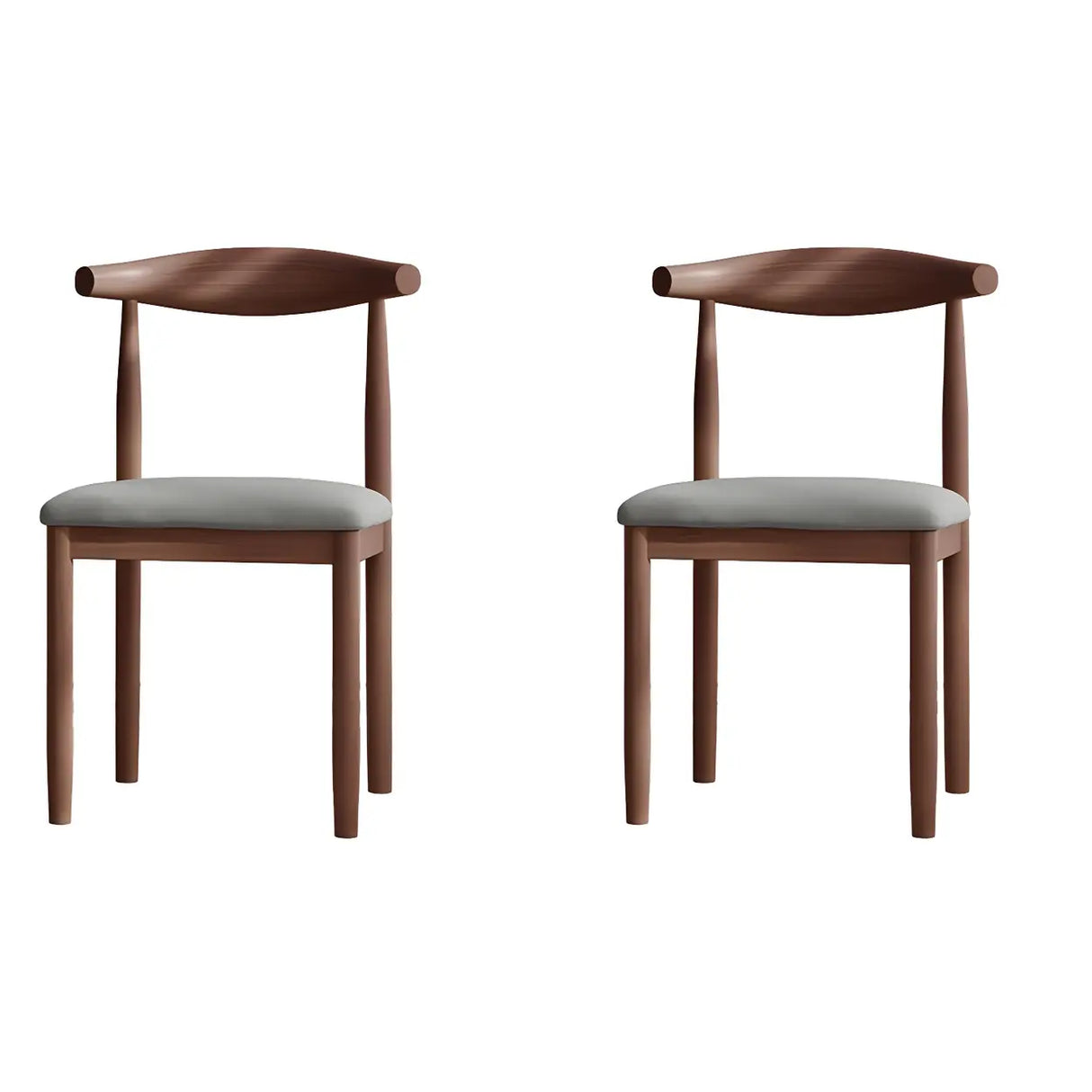 Faux Leather Linen Open Low Back Dining Side Chair Image - 52