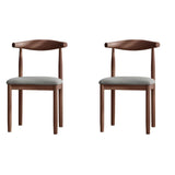 Faux Leather Linen Open Low Back Dining Side Chair Image - 52