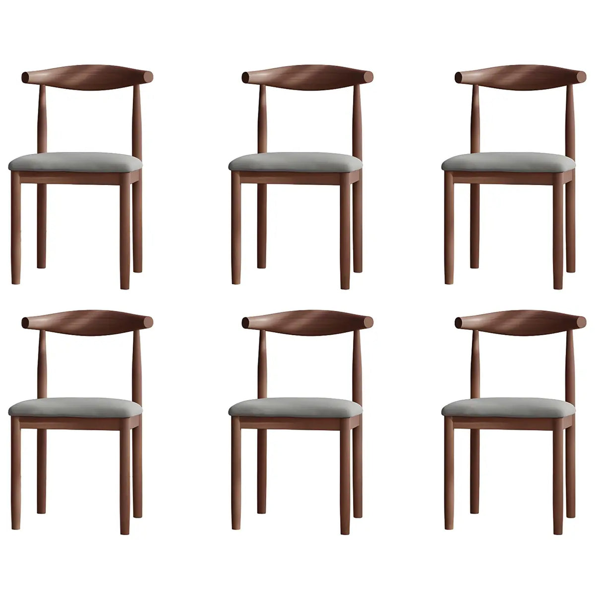 Faux Leather Linen Open Low Back Dining Side Chair Image - 54