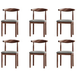 Faux Leather Linen Open Low Back Dining Side Chair Image - 54