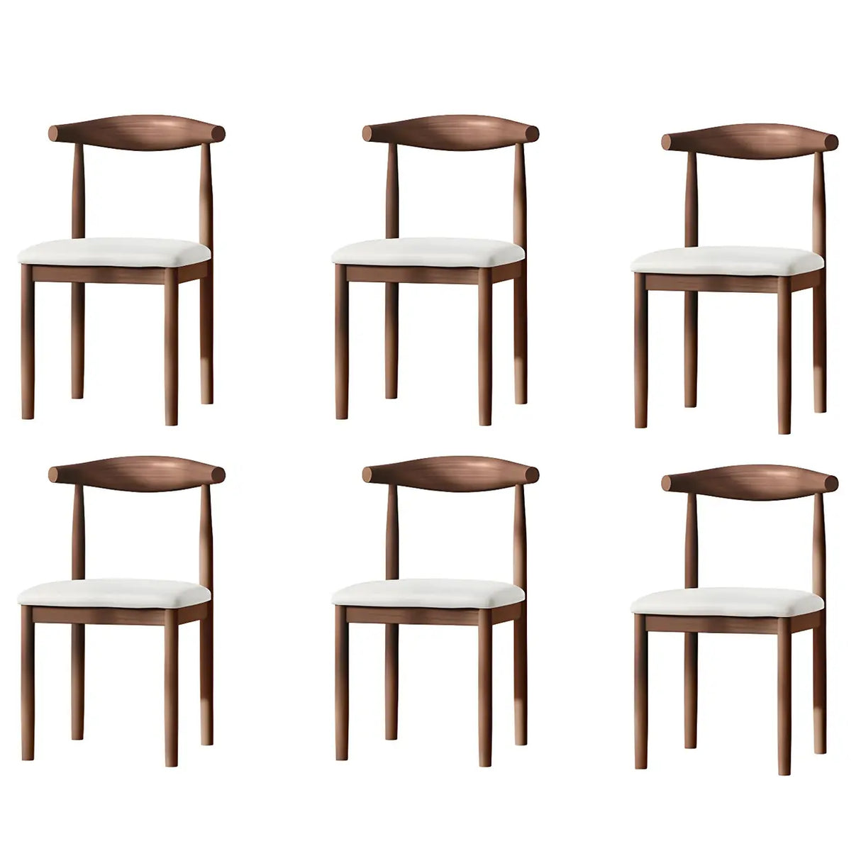 Faux Leather Linen Open Low Back Dining Side Chair Image - 58