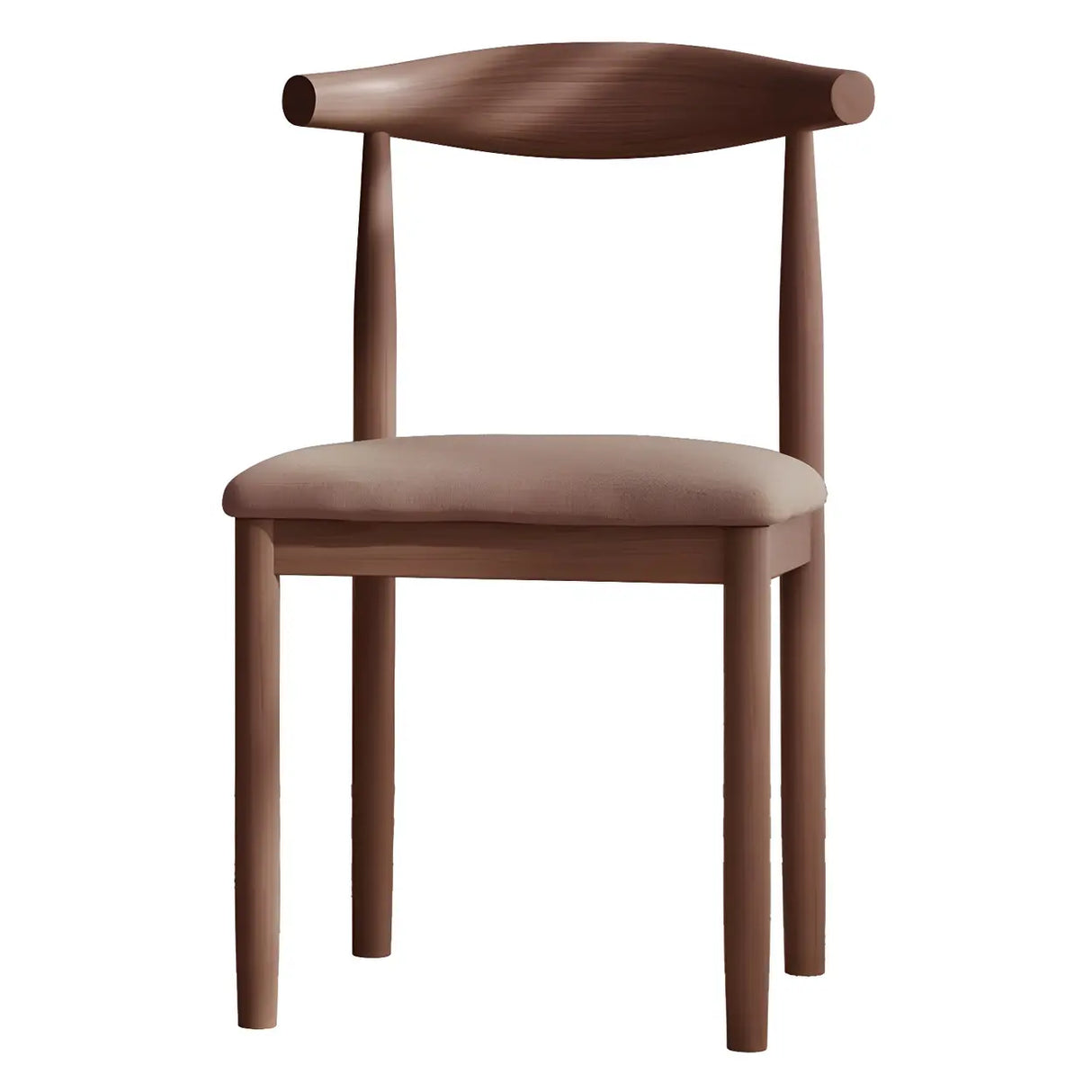 Faux Leather Linen Open Low Back Dining Side Chair Image - 5