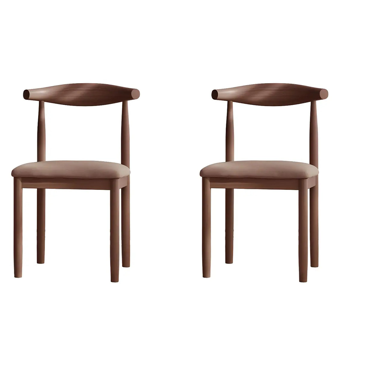 Faux Leather Linen Open Low Back Dining Side Chair Image - 60