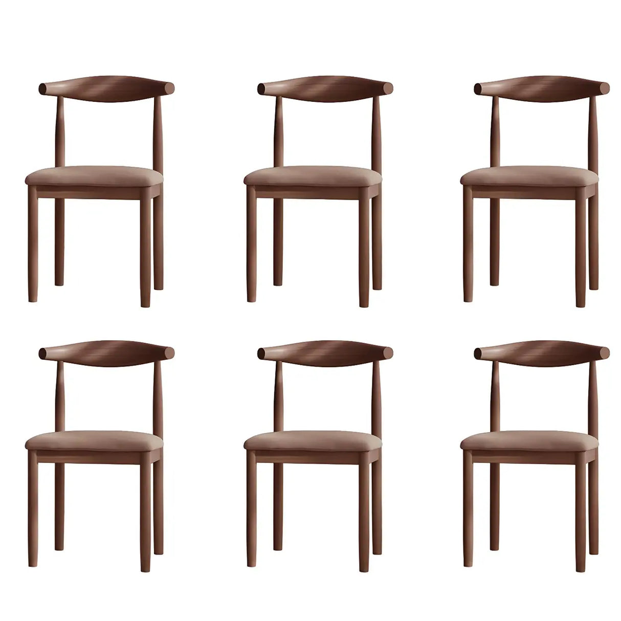 Faux Leather Linen Open Low Back Dining Side Chair Image - 62