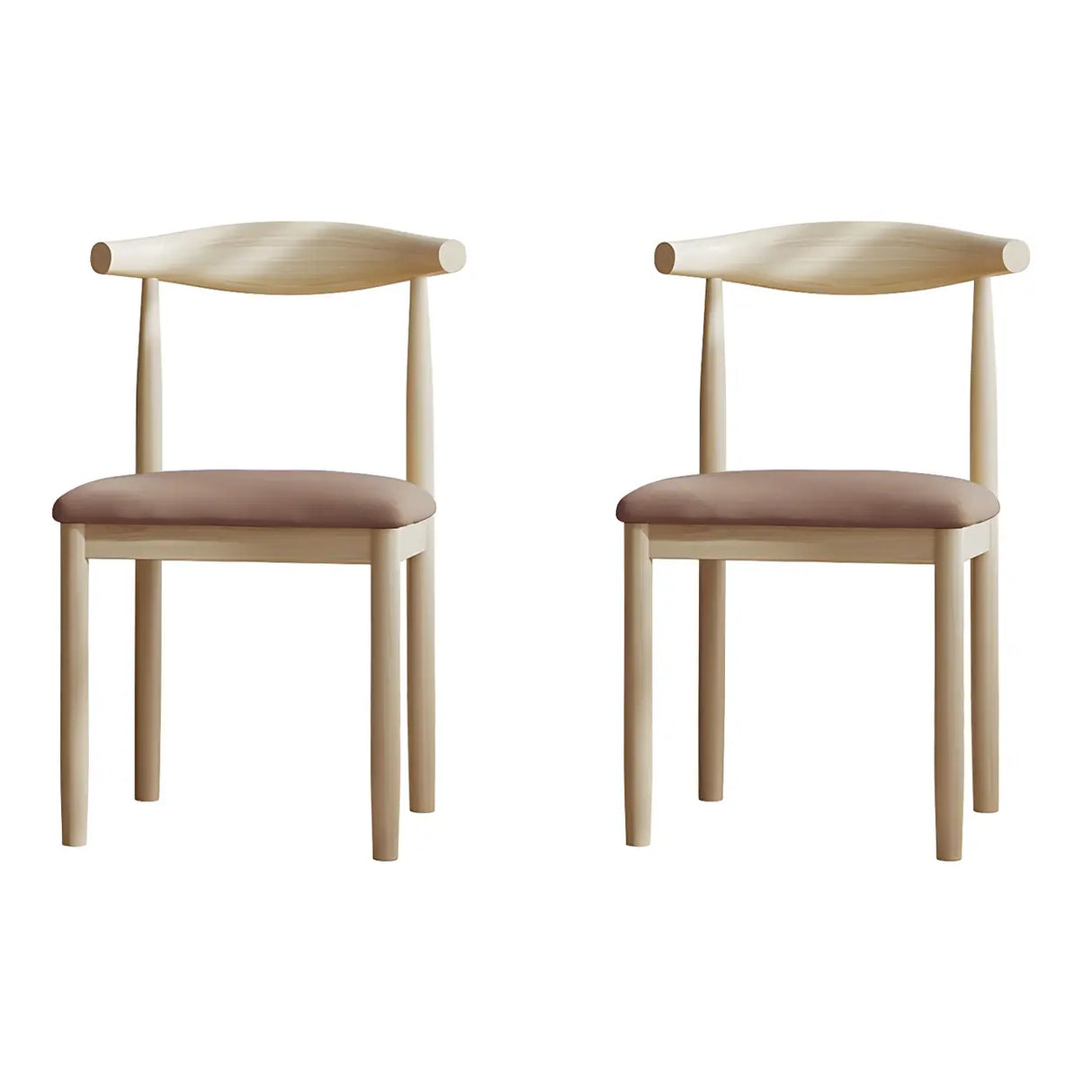 Faux Leather Linen Open Low Back Dining Side Chair Image - 79