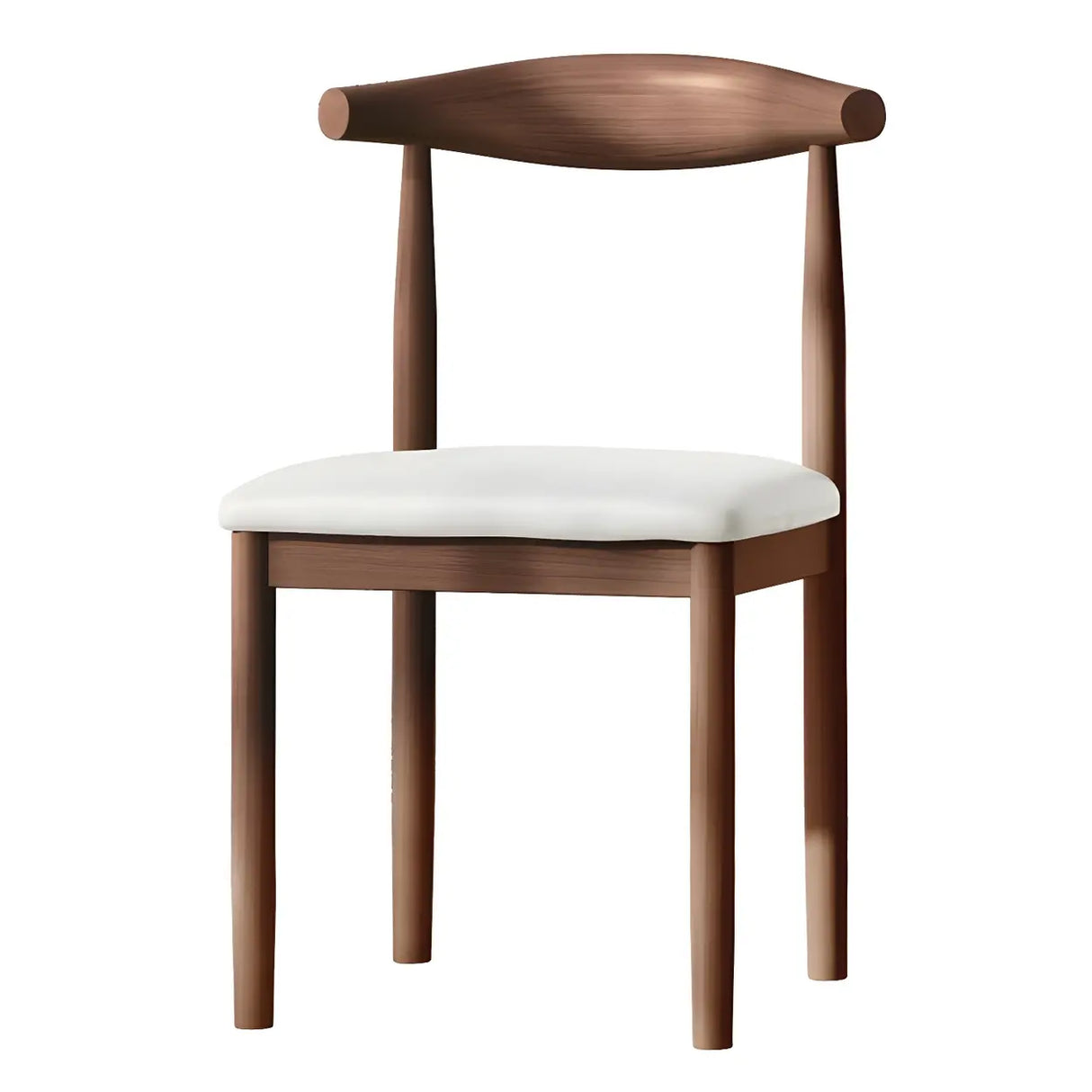 Faux Leather Linen Open Low Back Dining Side Chair Image - 7