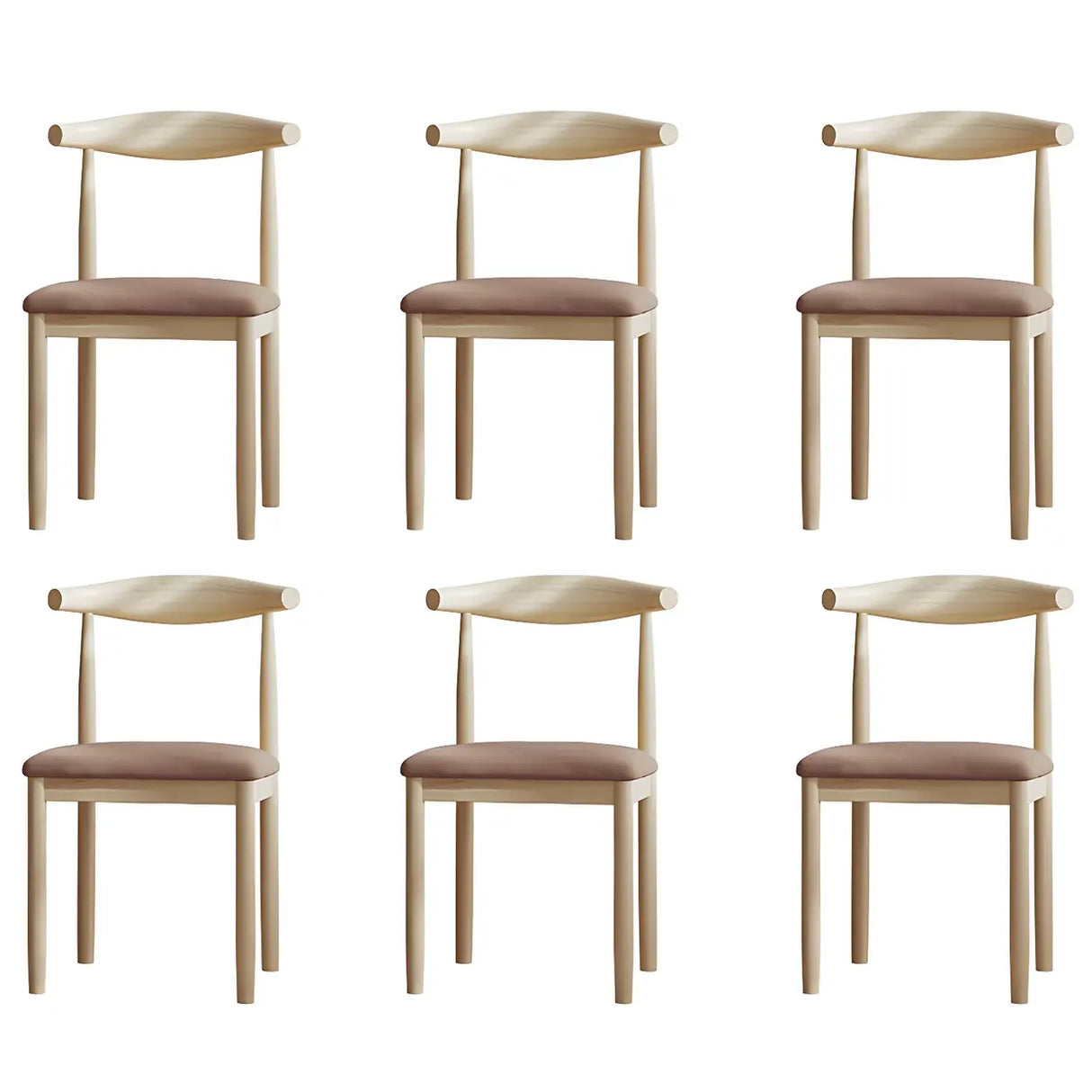 Faux Leather Linen Open Low Back Dining Side Chair Image - 81