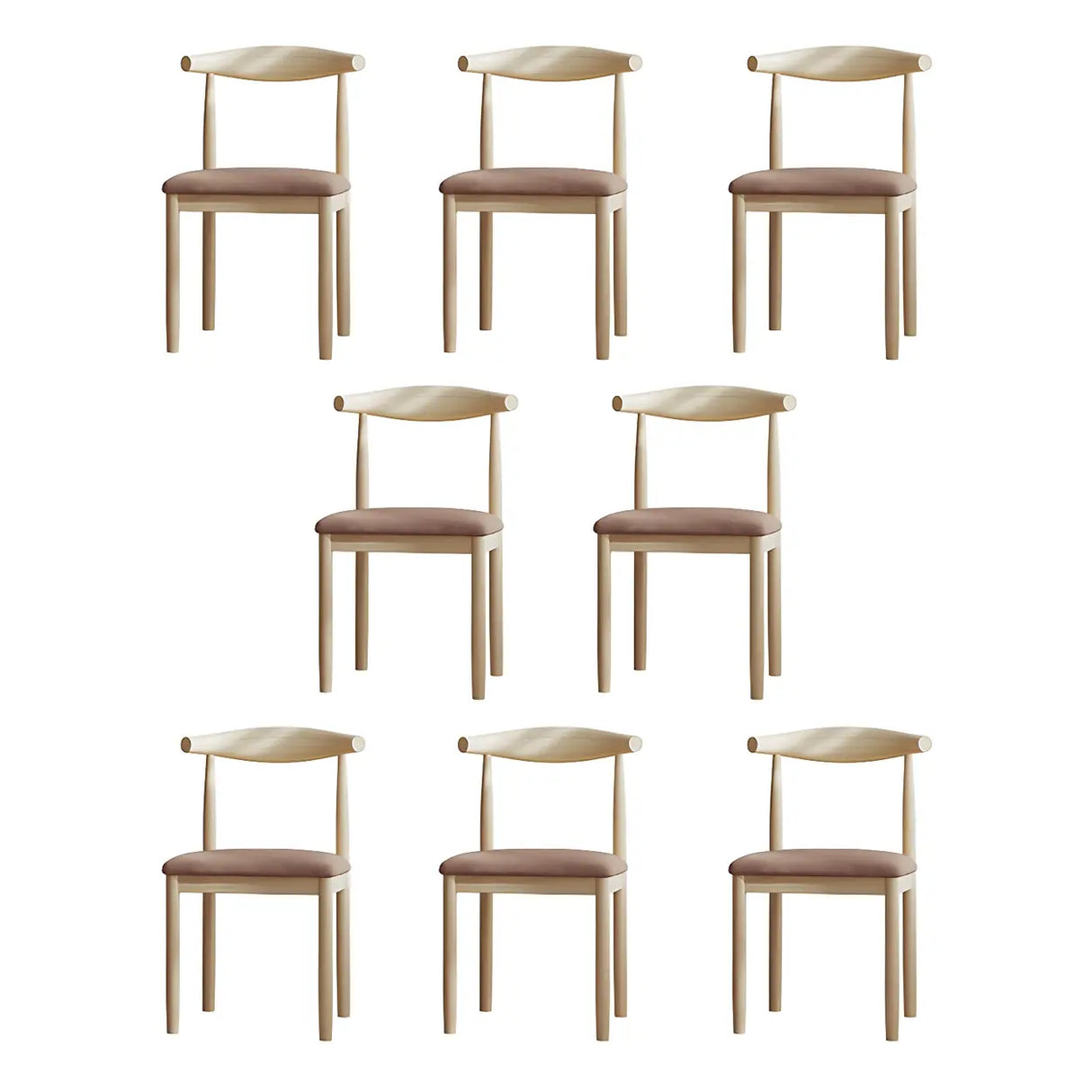 Faux Leather Linen Open Low Back Dining Side Chair Image - 82