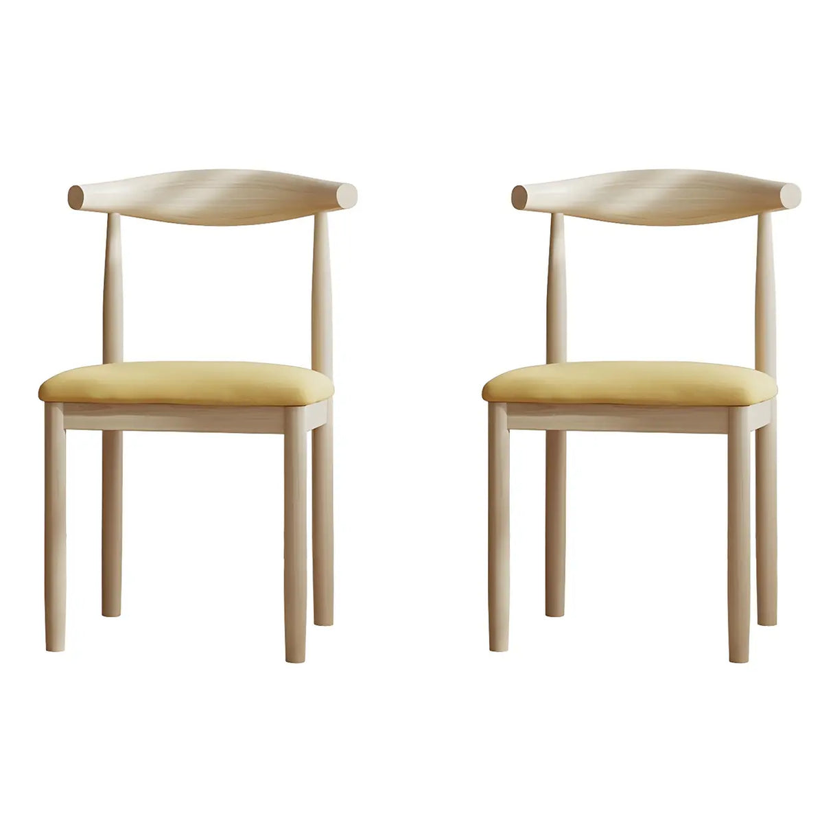 Faux Leather Linen Open Low Back Dining Side Chair Image - 93