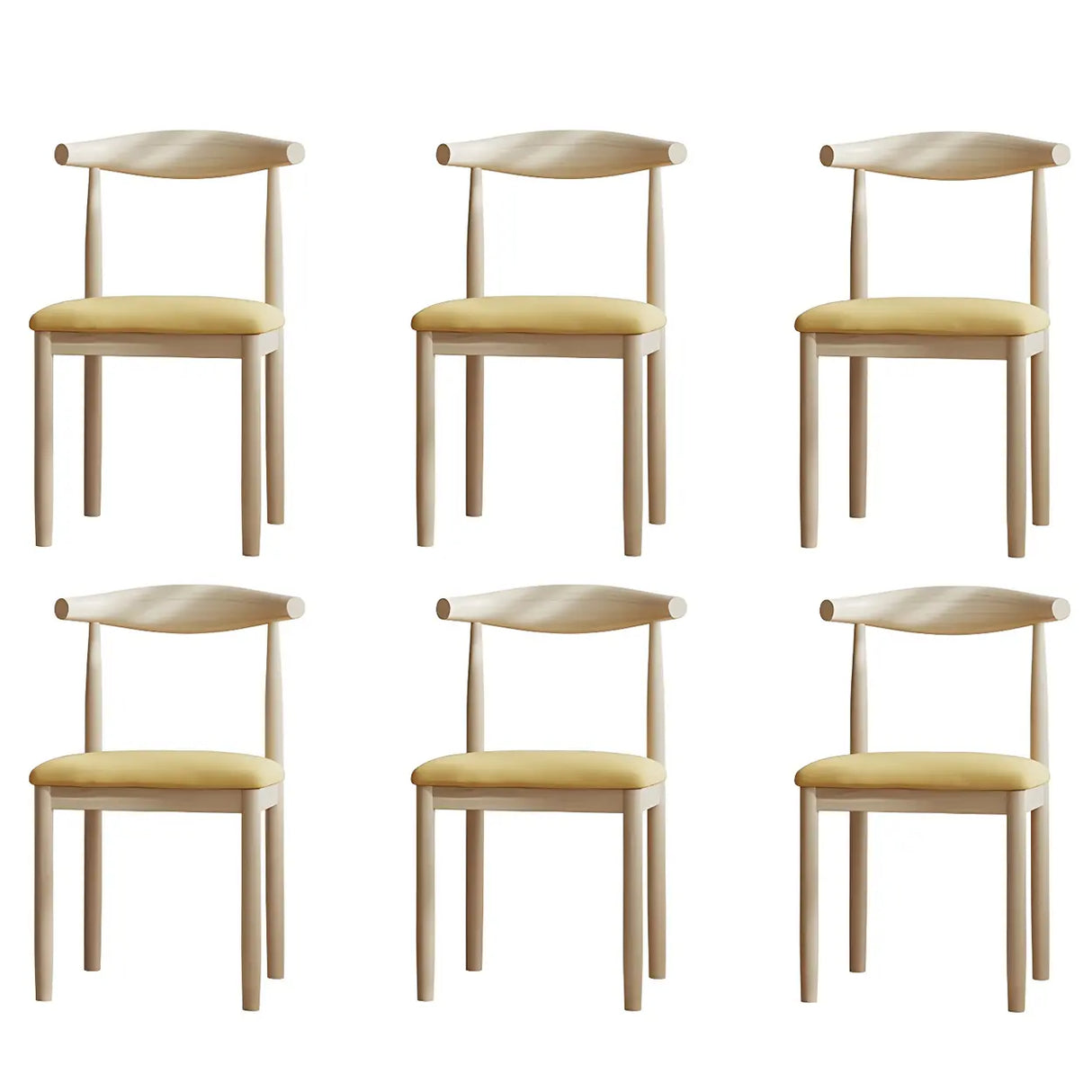 Faux Leather Linen Open Low Back Dining Side Chair Image - 95