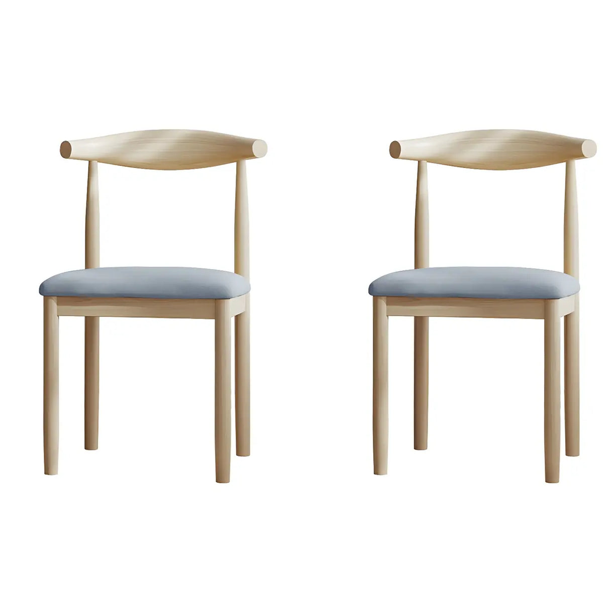 Faux Leather Linen Open Low Back Dining Side Chair Image - 97
