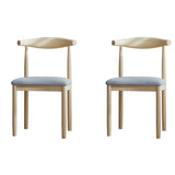 Faux Leather Linen Open Low Back Dining Side Chair Image - 97