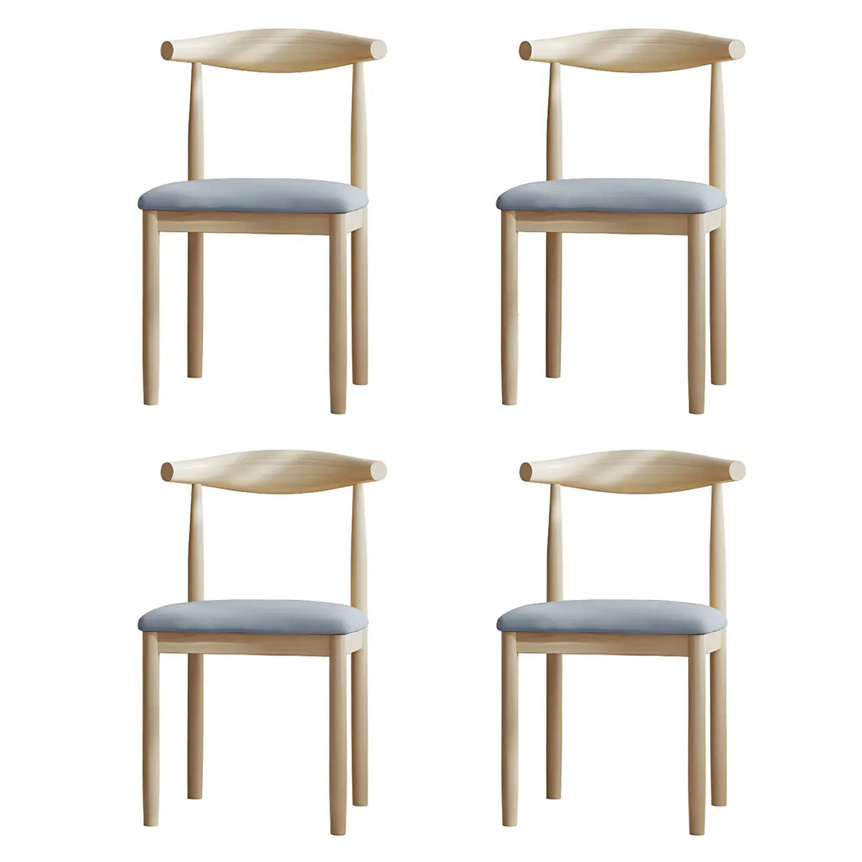 Faux Leather Linen Open Low Back Dining Side Chair Image - 98