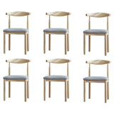 Faux Leather Linen Open Low Back Dining Side Chair Image - 99