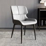 Faux Leather Low Solid Back Armless Dining Side Chair Image - 12