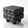 Faux Leather Short Kids Nightstand with Two Drawers Image - 10