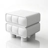 Faux Leather Short Kids Nightstand with Two Drawers Image - 8