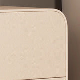 Faux Leather Two Drawers Kids Nightstand with Legs Image - 10