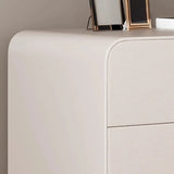 Faux Leather Two Drawers Kids Nightstand with Legs Image - 12