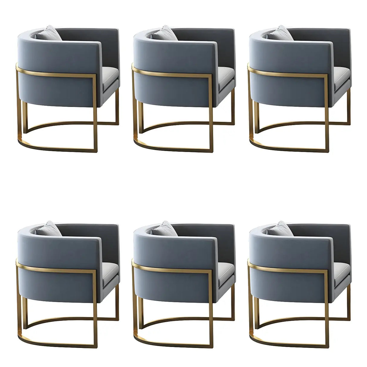 Faux Leather Upholstered Metal Dining Chair with Arms Image - 21