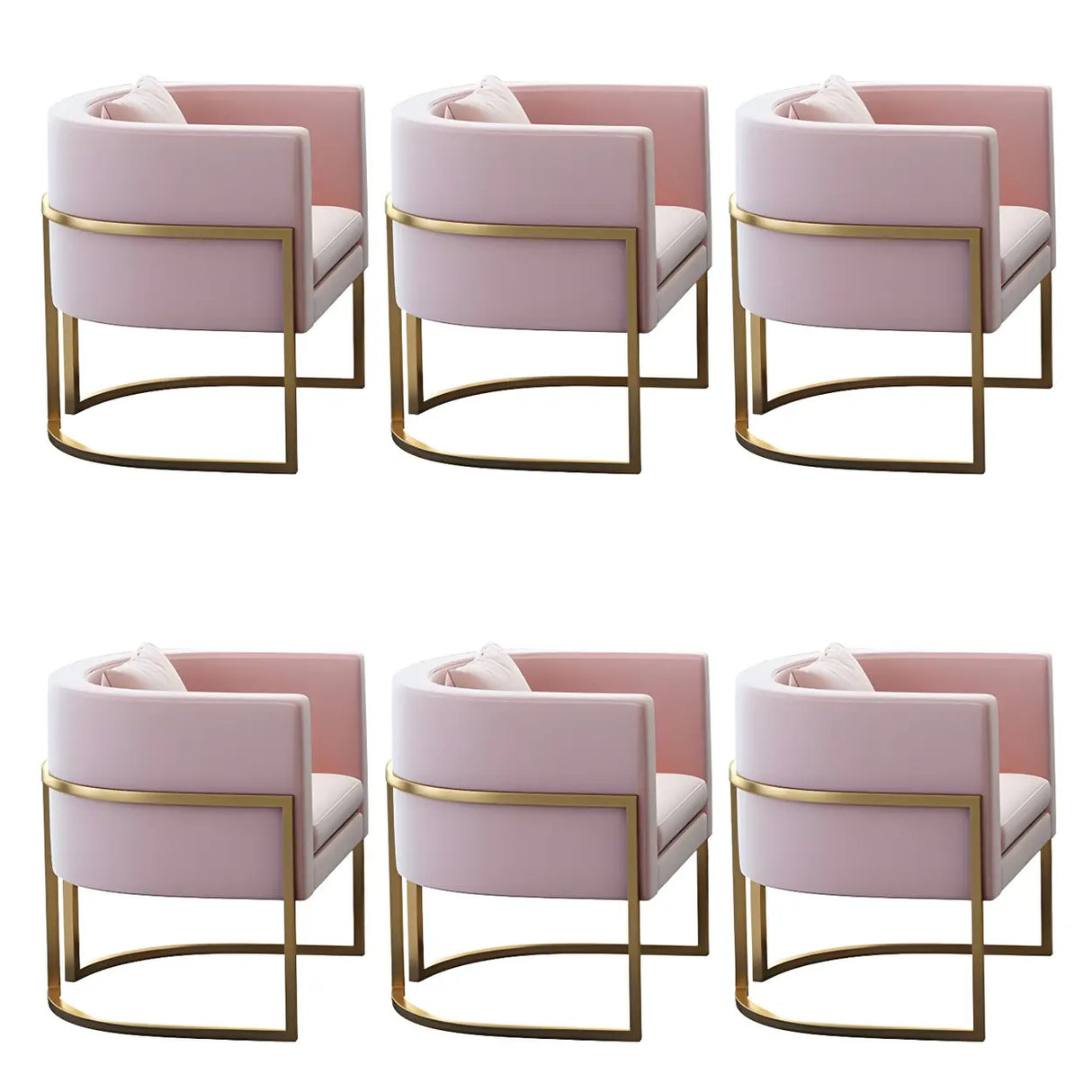 Faux Leather Upholstered Metal Dining Chair with Arms Image - 26