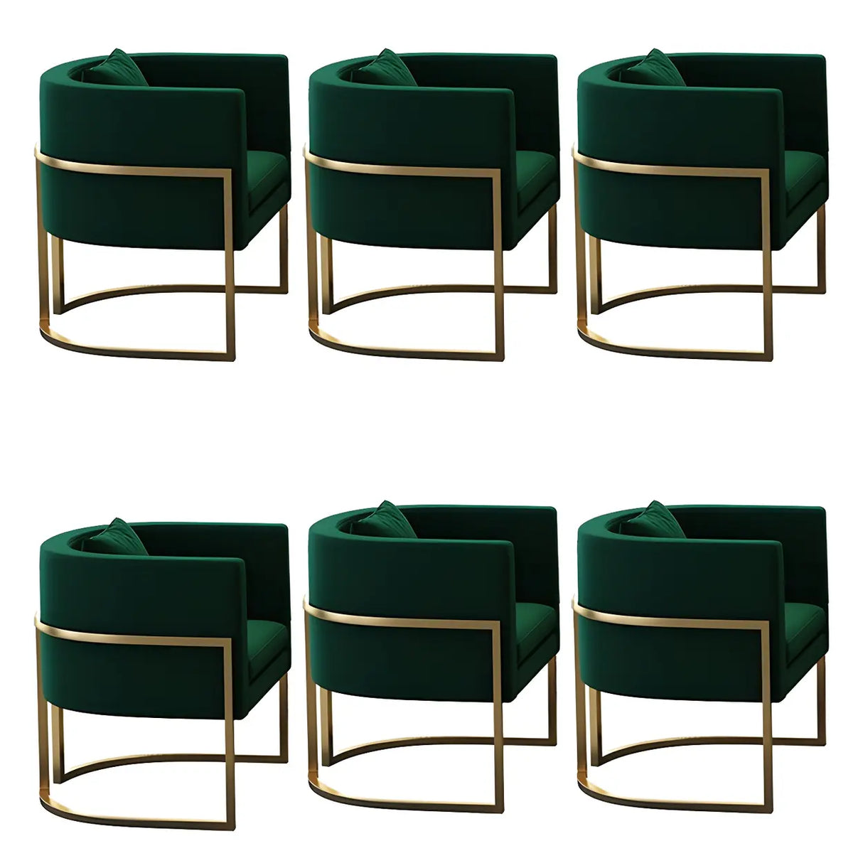 Faux Leather Upholstered Metal Dining Chair with Arms Image - 36