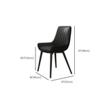 Faux Leather Upholstered Parsons Dining Chair Black Image - 21
