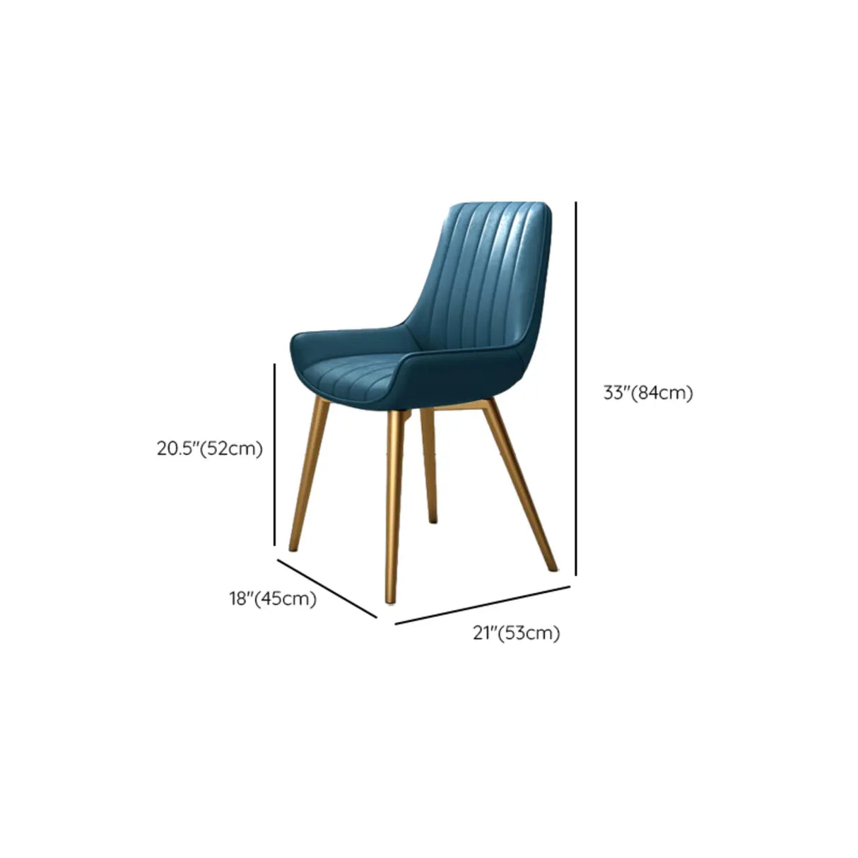 Faux Leather Upholstered Parsons Dining Chair Black Image - 26