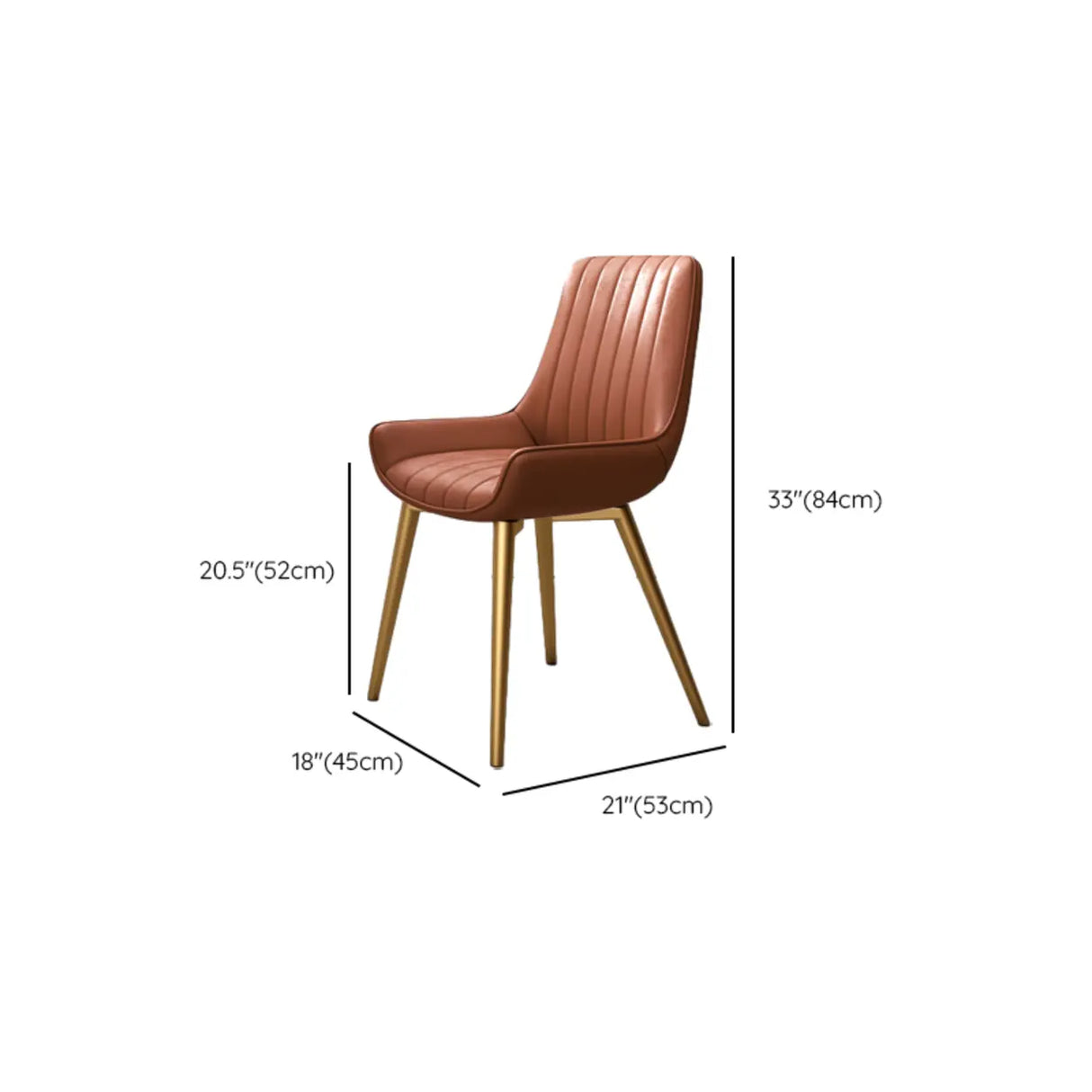 Faux Leather Upholstered Parsons Dining Chair Black Image - 28