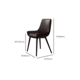 Faux Leather Upholstered Parsons Dining Chair Black Image - 29