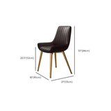 Faux Leather Upholstered Parsons Dining Chair Black Image - 30